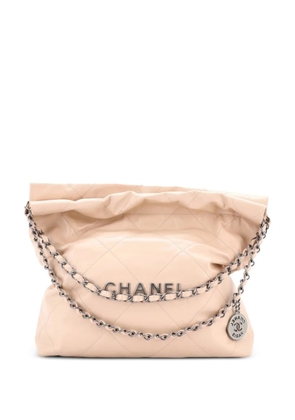 CHANEL Pre-Owned 22 Chain Quilted Calfskin Small hobo bag - Neutrals