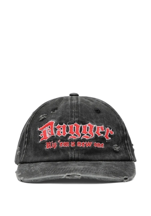 DAGGER distressed-effect embroidered-logo cap - Black