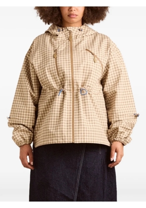 DAMSON MADDER Matilda gingham-check raincoat - Neutrals