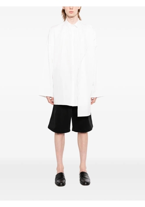 Yohji Yamamoto asymmetric-hem layered shirt - White