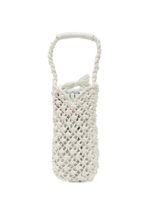 Comme Des Garçons Comme Des Garçons macramé-knit tote bag - White