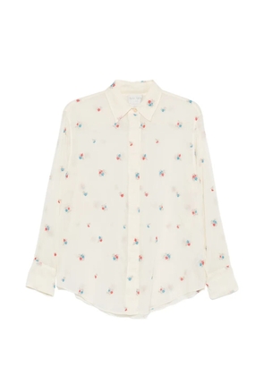 Forte Forte embroidered-floral buttoned shirt - Neutrals