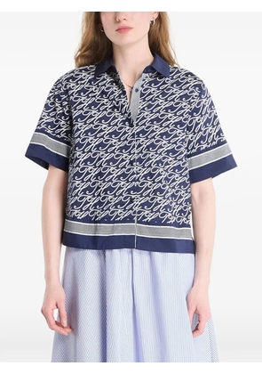 Tommy Hilfiger monogram-print short-sleeve shirt - Blue