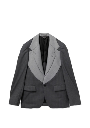 Comme des Garçons Homme Plus pinstripe panel jacket - Grey