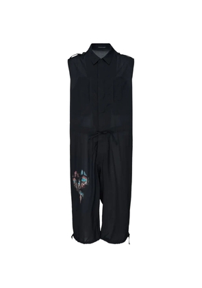 Yohji Yamamoto graphic-print sleeveless jumpsuit - Black