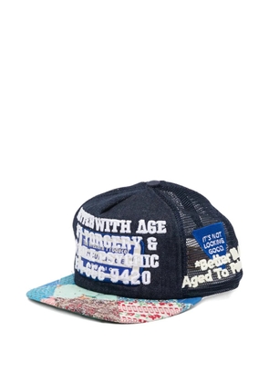 Better with Age patchwork embroidered baseball cap - Blue