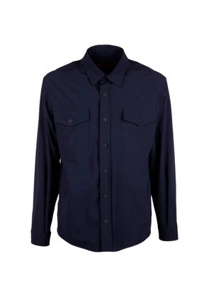 Cruna Osaka flap-pocket shirt - Blue