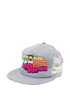 Better with Age embroidered mesh-panel cap - Grey