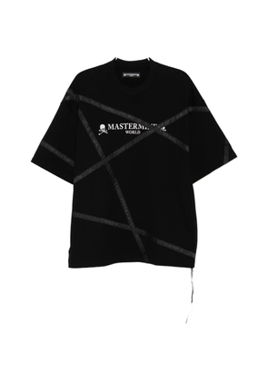 Mastermind World logo-print panelled T-shirt - Black