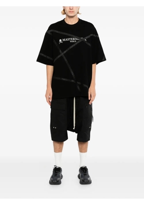 Mastermind World logo-print panelled T-shirt - Black
