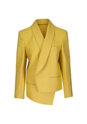 Michael Kors Palomino asymmetric shawl-lapel jacket - Yellow