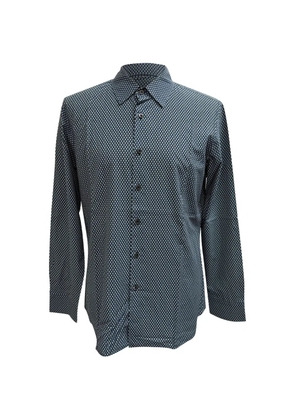 Prada Pre-Owned patterned button-down shirt - Blue