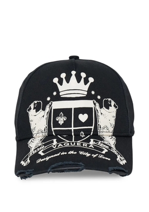 Vaquera graphic-print distressed baseball cap - Black