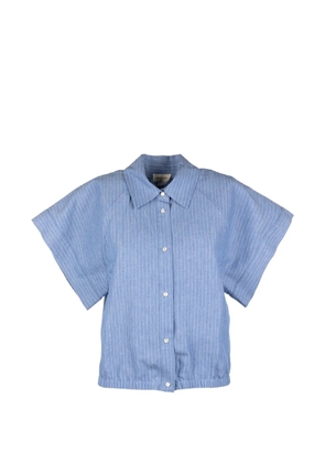 Jacob Cohën pinstripe-pattern elasticated-hem shirt - Blue