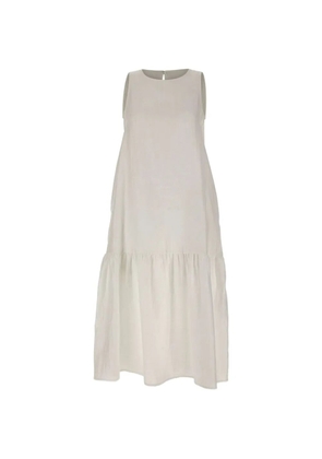 kaos sleeveless midi dress - White
