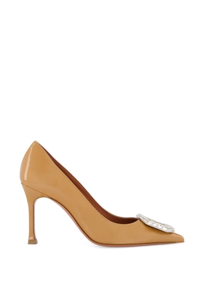 Amina Muaddi Camelia crystal-embellished pumps - Neutrals