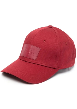 Tommy Hilfiger logo-appliquè organic cotton cap - Red