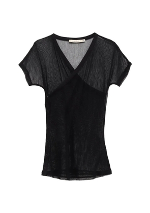 Paloma Wool Olimpia sheer wrap-style t-shirt - Black