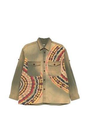 KHOKI printed pocket shirt - Green