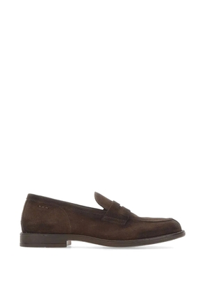 Alexander Hotto penny-slot leather loafers - Brown