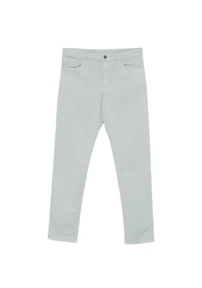 Canali logo-patch trousers - Green