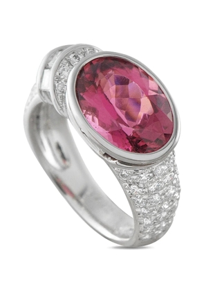 LB Exclusive rubellite and diamond ring - Silver