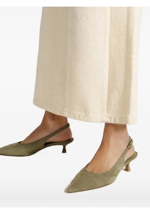 Poche Paris pointed-toe slingback pumps - Green
