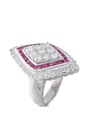 LB Exclusive diamond and ruby ring - Silver