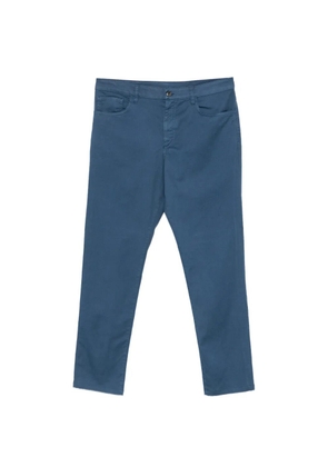 Canali logo-patch trousers - Blue