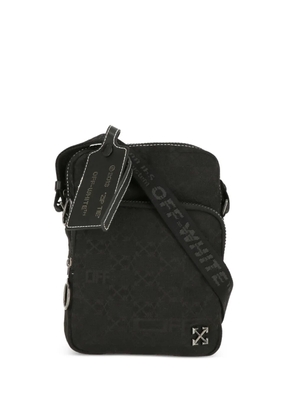 Off-White Zip Tie monogram-pattern shoulder bag - Black