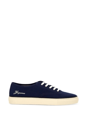 Jacquemus The Féfé logo-embroidered lace-up sneakers - Blue