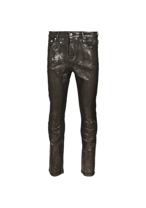 Rick Owens DRKSHDW Detroit rubber-treated jeans - Black