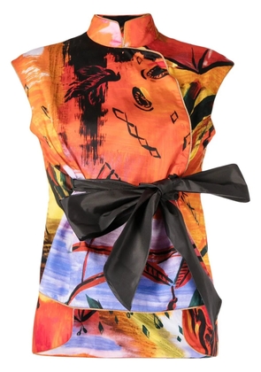 SHIATZY CHEN Circus Collection band-collar top - Multicolour