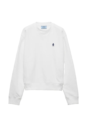 Prada crew-neck cotton sweatshirt - White