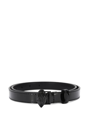 Kurt Geiger London Eagle Head patent-leather belt - Black