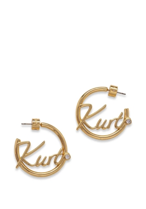Kurt Geiger London crystal-embellished hoop earrings - Gold