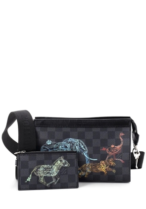 Louis Vuitton Pre-Owned Gaston Wearable Wallet Limited Edition Wild Animals Damier Graphite crossbody bag - Black