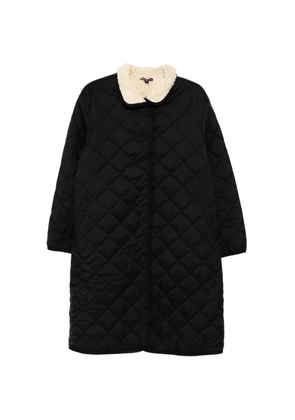 James Perse shearling-collar quilted coat - Black