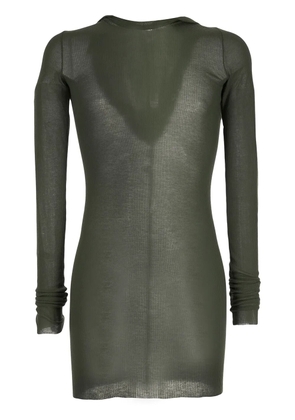 Rick Owens rib-knit hooded T-shirt - Green