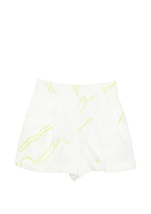SHIATZY CHEN lightweight jacquarded shorts - White