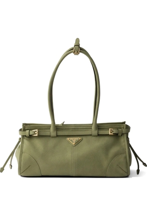 Prada Bonnie medium nubuck leather handbag - Green