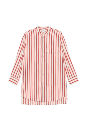 Forte Forte pinstripe oversized shirt - Red