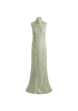 16Arlington Zegli lace sequinned gown - Green