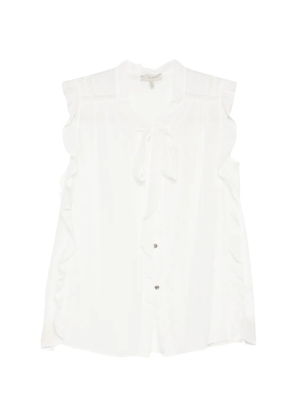 SHIATZY CHEN lace chiffon halter top - White