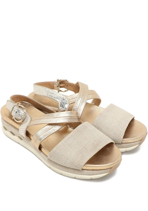 Ferragamo Pre-Owned strap platform sandals - Neutrals