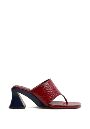 Miista Ernie leather heeled sandals - Red