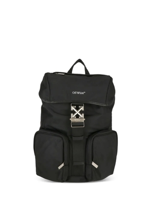 Off-White logo buckle backpack - Black