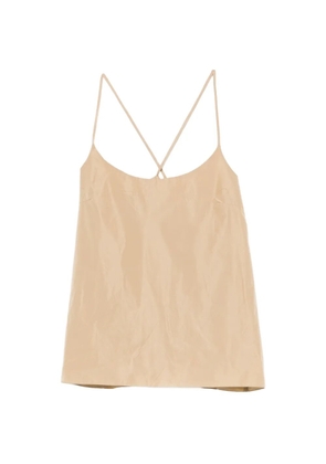 SUSANNE BOMMER cross-back top - Brown