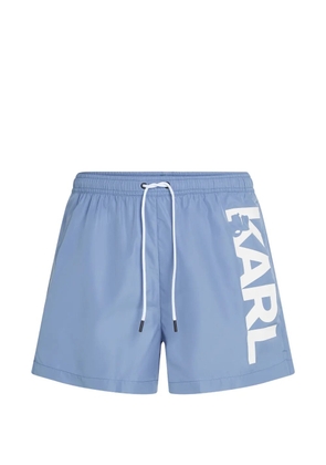 Karl Lagerfeld logo-print swim shorts - Blue