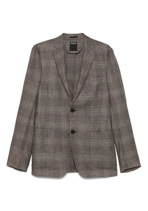 Zegna single-breasted blazer - Brown